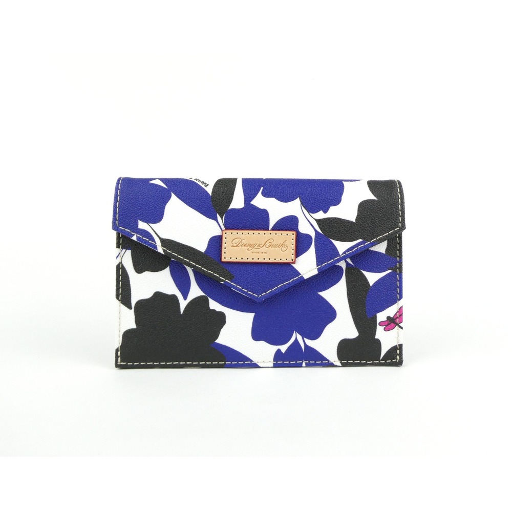 Dooney & Bourke Blue White Black Dragonfly Leather Snap Case